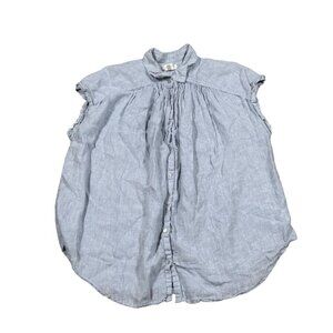 Artisan NY Women's Sz M Oversized Shirt Blue Heather Relaxed Button Down‎